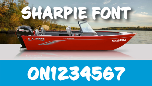 3 inch SHARPIE font Watercraft numbers | with FREE squeegee